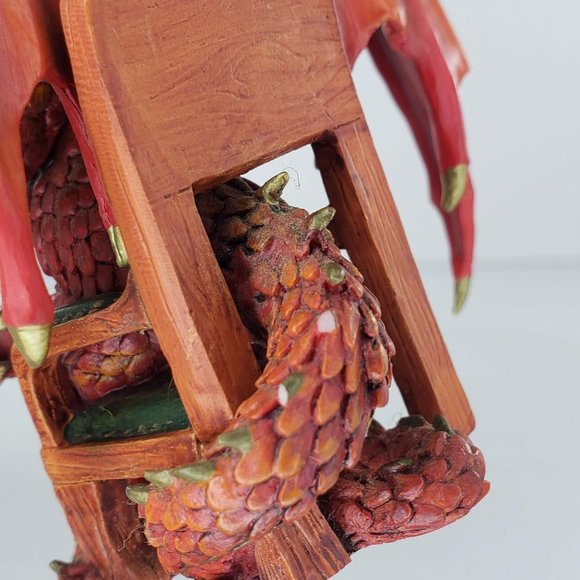 Hamilton Collection Dragon Hold Em Or Fold Em Holding Harry Figurine Poker *FLAW - Picture 5 of 9